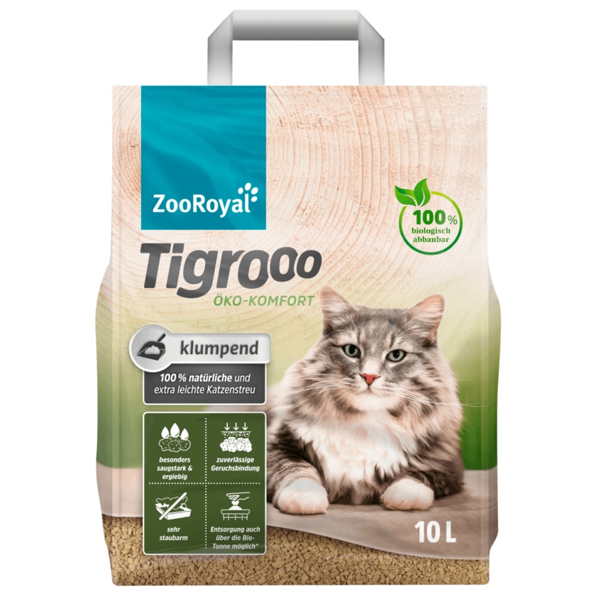 ZooRoyal Tigrooo Öko-Komfort Klumpstreu 10l
